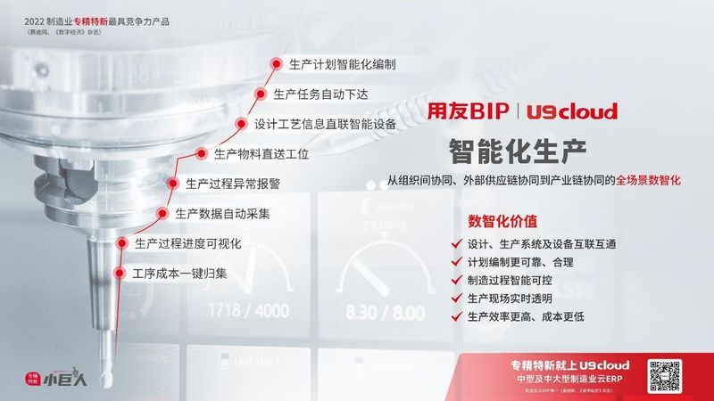 賦能“中國智造”，用友U9 cloud智能工廠建設